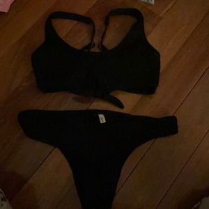 Bar III black bikini top and bottom size XS